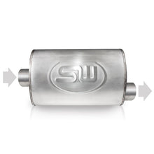Load image into Gallery viewer, Stainless Works 2.25in ID CENTER INLET/ 2.25in OD OFFSET OUTLET 5inX9in