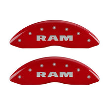 Load image into Gallery viewer, MGP 4 Caliper Covers Engraved Front &amp; Rear RAM Yellow finish black ch
