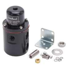Load image into Gallery viewer, Edelbrock Fuel Pressure Regulator Carbureted 160 GPH 5-10 PSI 3/8In In/Out Returnless Black