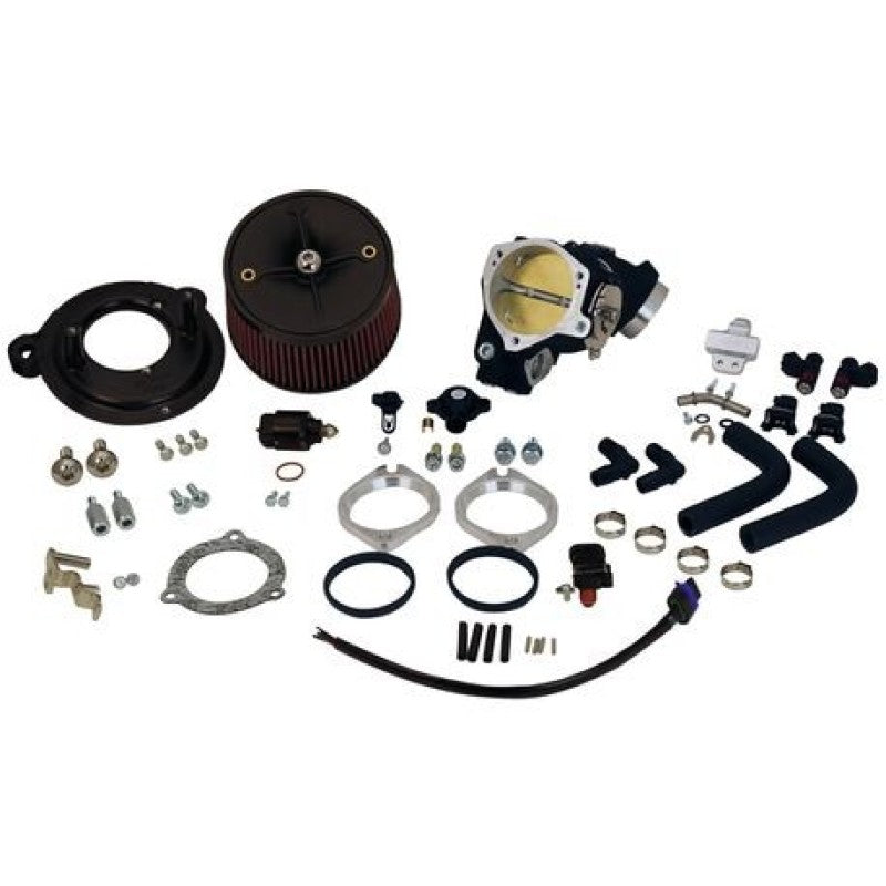 S&S Induction/Kit/T143/Cable Operated Throttle Hog/Stealth Air Cleaner Kit/388/Black/06 Dyna/06-07