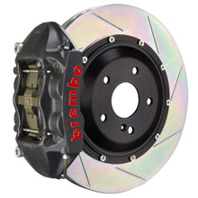 Load image into Gallery viewer, Brembo 05-1ster/06-12 Cayman Rr GTS BBK 4 Piston Cast 345x28 2pc Rotor Slotted Type1-Black HA