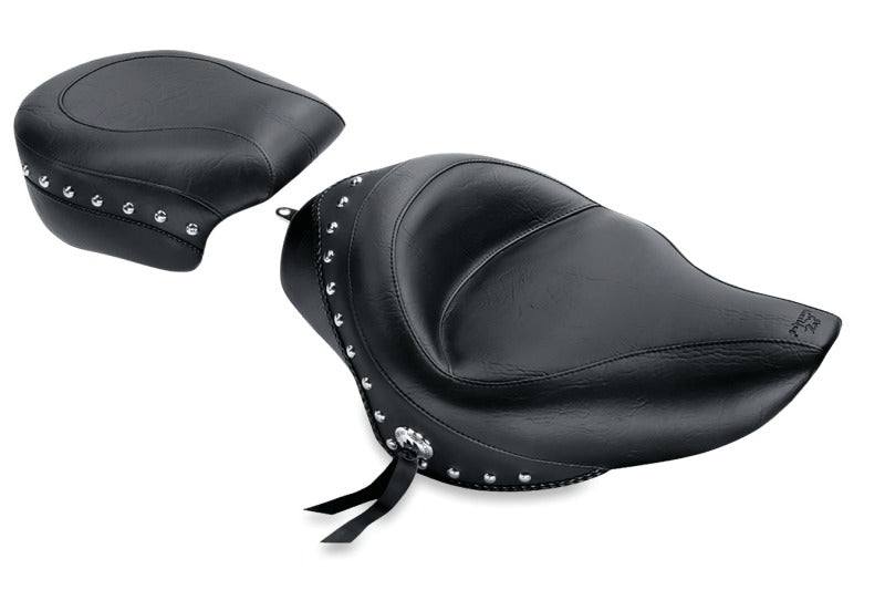 Mustang 04-21 Harley Sportster Standard Touring Pass Seat w/Studs- Black