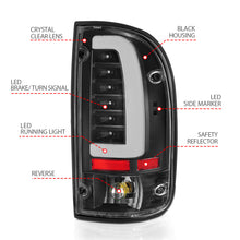 Load image into Gallery viewer, ANZO 95-00 Toyota Tacoma LED Taillights Black Housing Clear Lens (Pair)