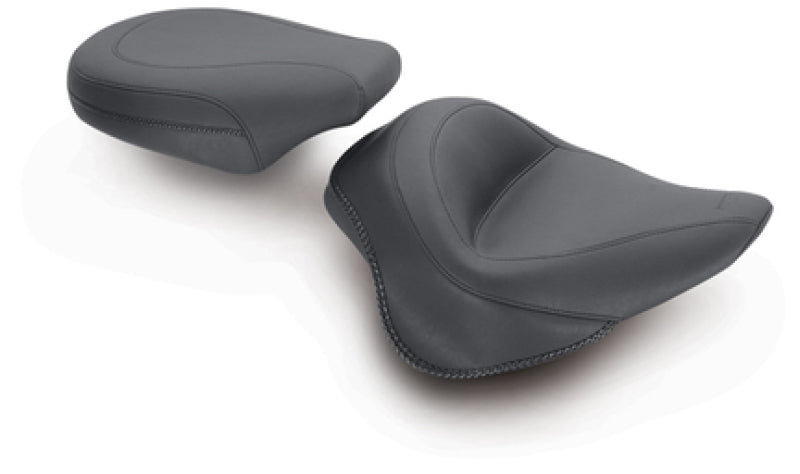 Mustang 11-13 Harley Blackline, 12-17 Slim,Slim S Wide Touring Pass Seat - Black
