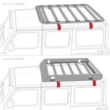 Load image into Gallery viewer, Go Rhino SRM Rack Rain Gutter Mount Kit - 4pc. (Mounts to Factory Rain Gutter/Drip Rail)