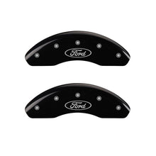 Load image into Gallery viewer, MGP 4 Caliper Covers Engraved Front &amp; Rear SPORT Black finish silver ch