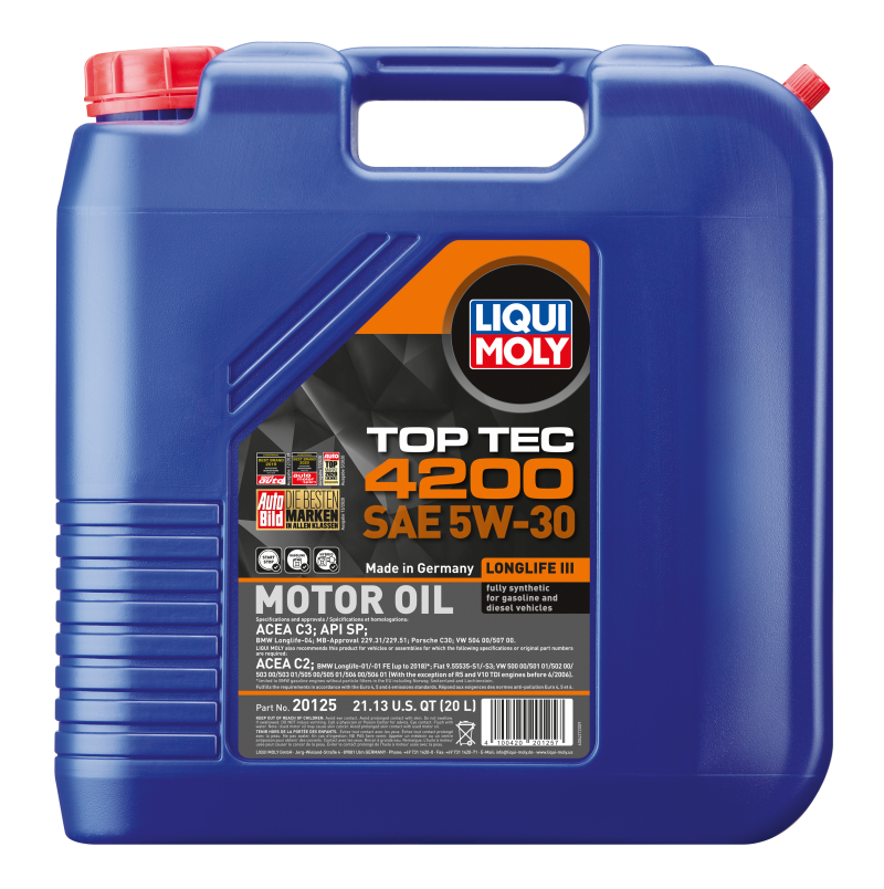 LIQUI MOLY 20L Top Tec 4200 Motor Oil 5W30