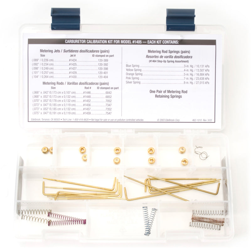 Performer Carburetor Calibration Kit #1479 for #1405 Carburetors