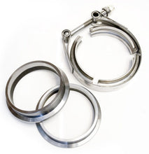 Load image into Gallery viewer, ATP 3in Machined Mild Steel V-Band Flanges &amp; Clamp Set (Does not include Stainless V-Band Flange)
