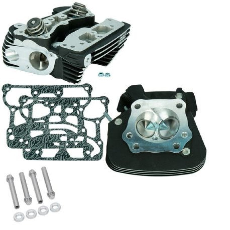 S&S Head/Kit/4-1/8in Bore/.650in Steel/w/o Compression Release Machin/91cc/Black/06 Dyna/07 BT