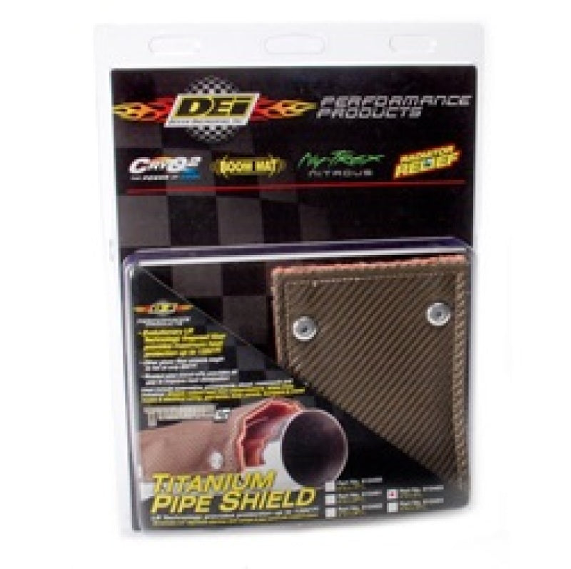 DEI Pipe Shield 4in w x 8in - w/Stainless Steel Clamps - Titanium