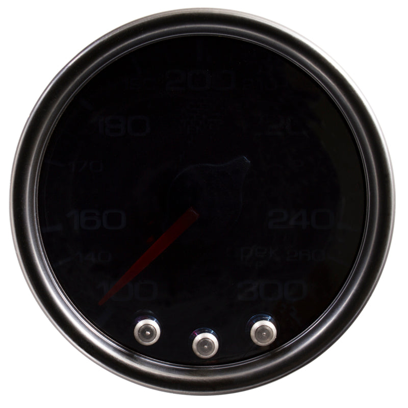 Autometer Spek-Pro Gauge Oil Temp 2 1/16in 300f Stepper Motor W/Peak & Warn Blk/Smoke/Blk
