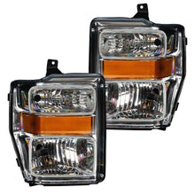 Load image into Gallery viewer, Oracle 08-10 Ford F250 Pre-Assembled Halo Headlights - Chrome Housing - ColorSHIFT w/ BC1 Controller