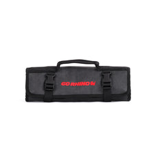 Load image into Gallery viewer, Go Rhino XVenture Gear Tool Wrench Roll - Large (4x4in. Closed) 12oz Waxed Canvas - Black