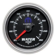 Load image into Gallery viewer, AutoMeter Gauge Water Temp 2-1/16in. 100-260 Deg. F Digital Stepper Motor Black Mopar