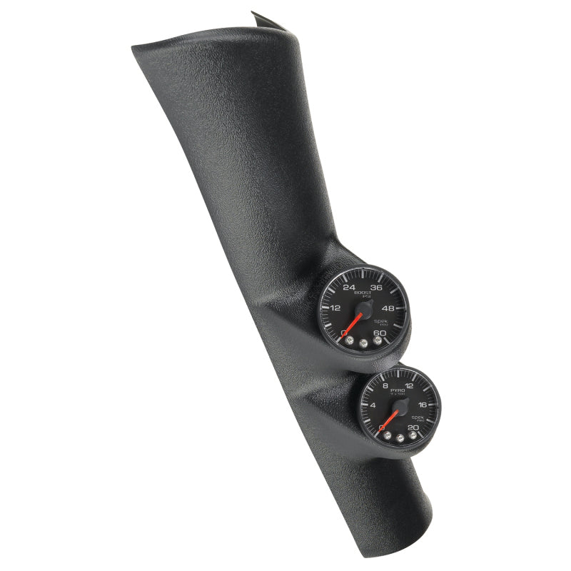 Autometer Diesel Gauge Kit A-Pillar 98-02 RAM Boost/EGT 60psi/2000 degree F Black Spek-Pro