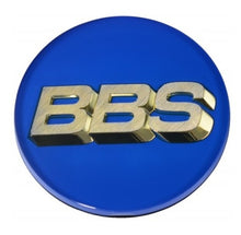 Load image into Gallery viewer, BBS Center Cap 70.6mm Blue/Gold (4-Tab)