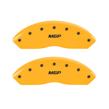 Load image into Gallery viewer, MGP 4 Caliper Covers Engraved Front &amp; Rear MGP Yellow Finish Black Char 2008 Ford Explorer