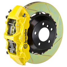 Load image into Gallery viewer, Brembo 05-09 F430 Challenge Rear GT BBK 6 Piston Cast 380x32 2pc Rotor Slotted Type-1- Yellow