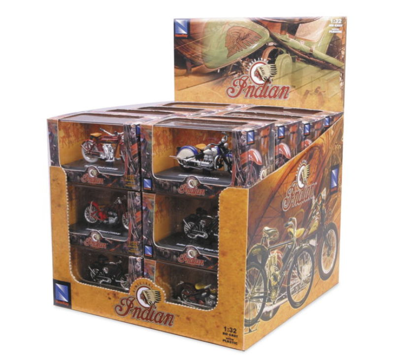 New Ray Toys Indian Bike Assortment (12 pieces)/ Scale - 1:32