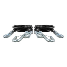 Load image into Gallery viewer, RockJock Curt Towing Safety Cable Kit 44 1/2in Long w/ 2 Snap Hooks 5000lbs 2-Pack