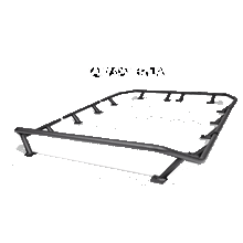 Load image into Gallery viewer, Go Rhino SRM300 Quad Overland Rail Kit (For 80x40in. Rack) - Tex. Blk (Rails ONLY - Req. Platform)