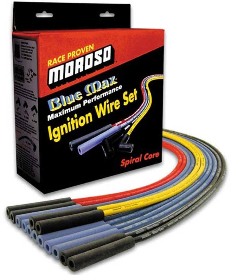 Moroso Universal Ignition Wire Set - Blue Max - Spiral Core - Unsleeved - 135 Degree - Blue
