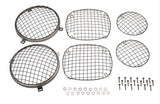 Kentrol 76-86 Jeep Wire Mesh Guard Set 6 Pieces CJ - Polished Silver