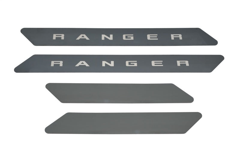 Putco 19-20 Ford Ranger SuperCrew - w/ RANGER Etching (4pcs) Black Platinum Door Sills