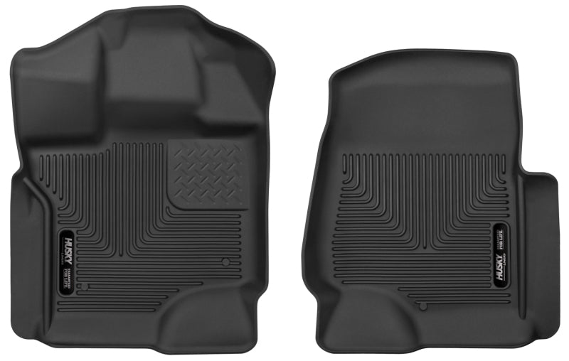 Husky Liners 15-17 Ford F-250 Super Duty Crew Cab X-Act Contour Black Front Floor Liners