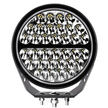 Load image into Gallery viewer, Go Rhino Xplor Blackout Series Round Single LED Spot Light Kit w/DRL (Surface Mount) 9in. - Blk