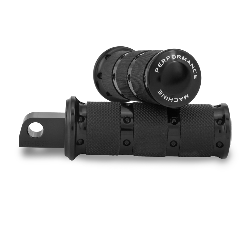 Performance Machine xLS Foot Peg Set - Black Ano