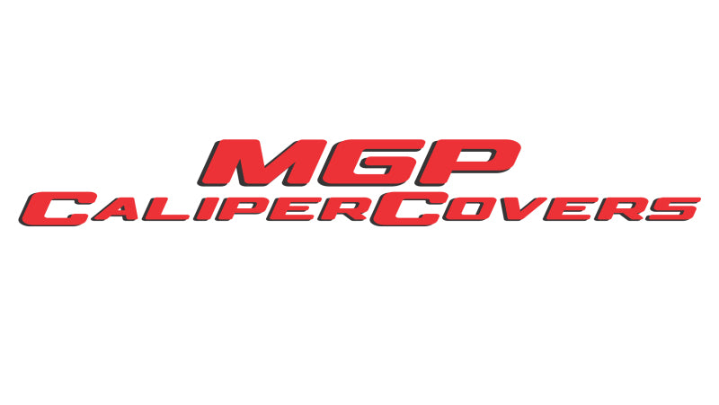 MGP 4 Caliper Covers Engraved Front & Rear Red Finish Silver F-150 (2015)