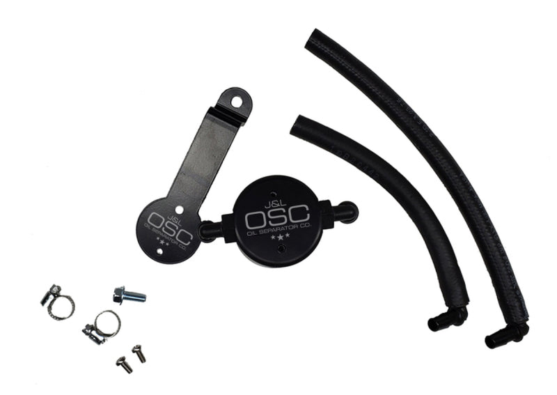 J&L 16-22 Toyota Tacoma 3.5L Driver Side Oil Separator 3.0 - Black Anodized