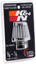 Load image into Gallery viewer, K&amp;N 2in Base OD x .375in Flange ID x 1.75in H Rubber Base Crankcase Vent Filter - White