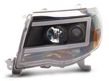 Load image into Gallery viewer, Raxiom 05-11 Toyota Tacoma Axial Series LED DRL Projector Headlights- Blk Housing (Clear Lens)