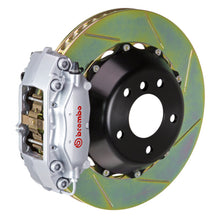 Load image into Gallery viewer, Brembo 91-94 964 Turbo/3.6 Turbo Rear GT BBK 4 Piston Cast 345x28 2pc Rotor Slotted Type1-Silver