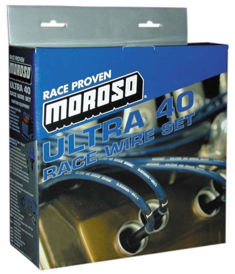 Moroso GM LS Ignition Wire Set - Ultra 40 - Unsleeved - Coil-On - 12in Wire - Red
