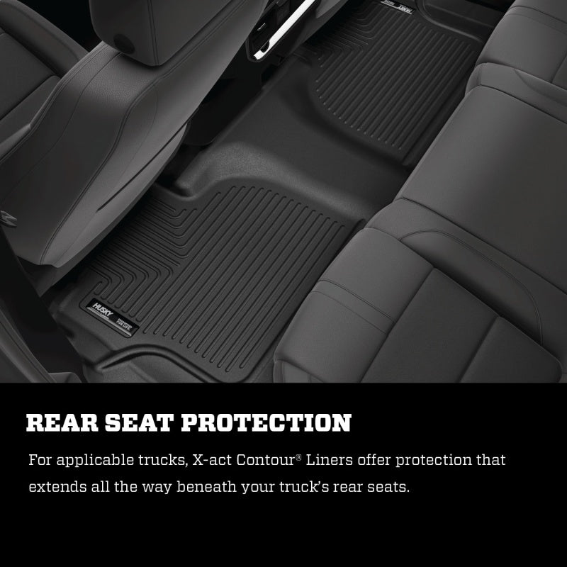 Husky Liners 19-23 JLU Jeep Wrangler 4 Door X-Act Contour Black Floor Liners (2nd Seat)