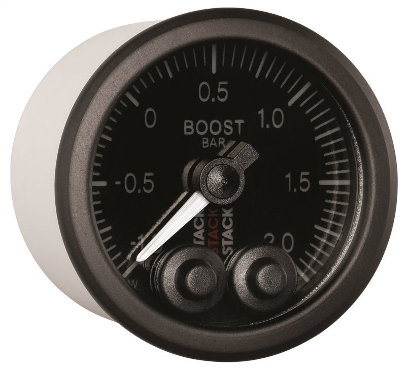 Autometer Stack 52mm -1 to +2 Bar (Incl T-Fitting) Pro-Control Boost Pressure Gauge - Black