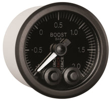 Load image into Gallery viewer, Autometer Stack 52mm -1 to +2 Bar (Incl T-Fitting) Pro-Control Boost Pressure Gauge - Black