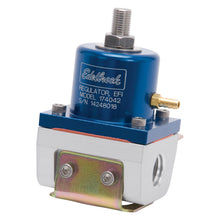 Load image into Gallery viewer, Edelbrock Fuel Pressure Regulator EFI 180 GPH 35-90 PSI -6 In/Out -6 Return Blue/Clear