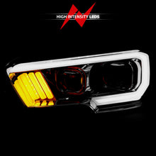 Load image into Gallery viewer, ANZO 2016-2017 Toyota Tacoma Projector Headlights w/ Plank Style Design Chrome/Amber w/ DRL