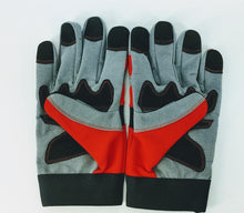 Load image into Gallery viewer, Granatelli Medium Mechanics Work Gloves - Red/Gray/Black