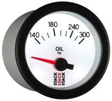 Load image into Gallery viewer, Autometer Stack 52mm 140-300 Deg F 1/8in NPTF Electric Oil Temp Gauge - White