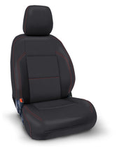 Load image into Gallery viewer, PRP 2016+ Toyota Tacoma Front Seat Covers with Elecltric Seat Adj. (Pair) - Black with Red Stitching