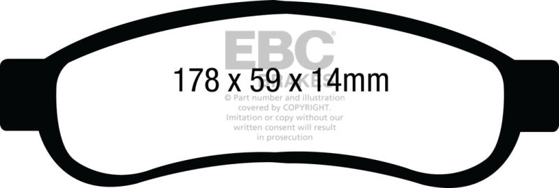 EBC 08-10 Ford F250 (inc Super Duty) 5.4 (2WD) Extra Duty Rear Brake Pads