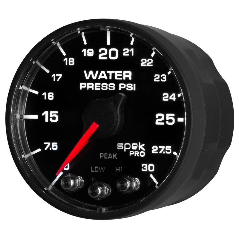 Autometer Spek-Pro - Nascar 2-1/16in Water Press 0- 30 psi Bfb