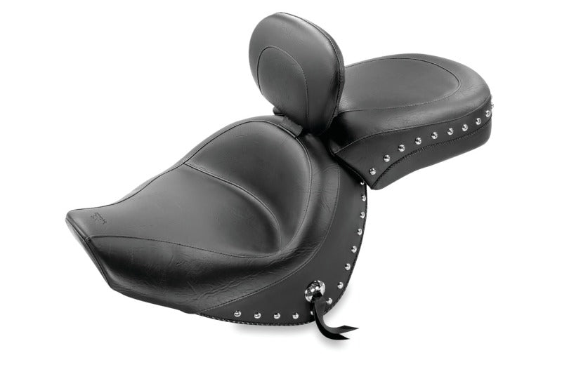 Mustang 05-09 Suzuki Boulevard C90, C90T Standard Touring 2PC Seat w/Dr Backrest Studs - Black