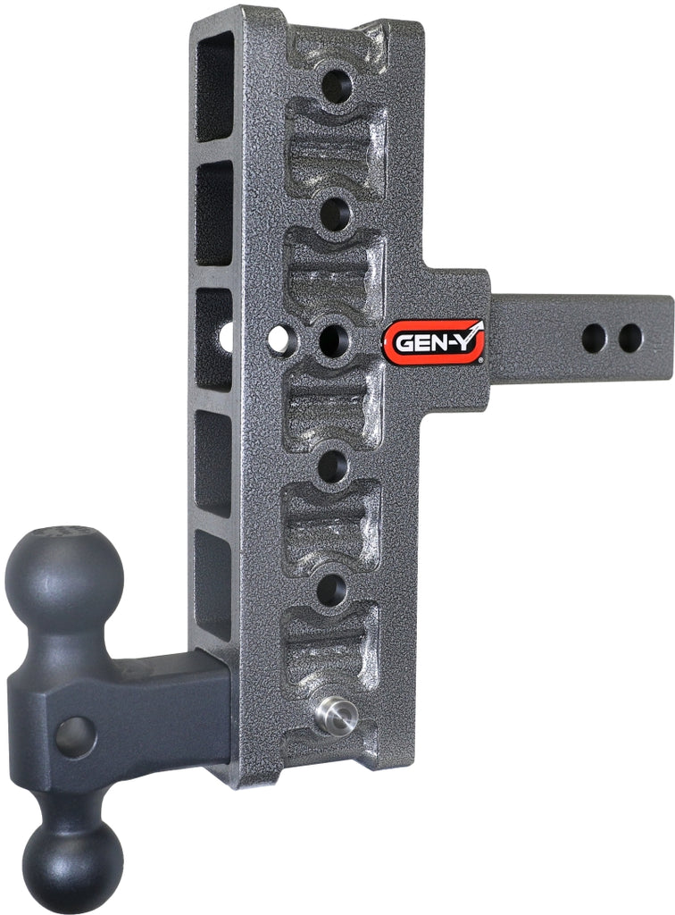 Gen-Y Mega Duty 2in Shank 7.5in Offset Drop 1500lb TW 10K Hitch w/GH-031 Dual-Ball